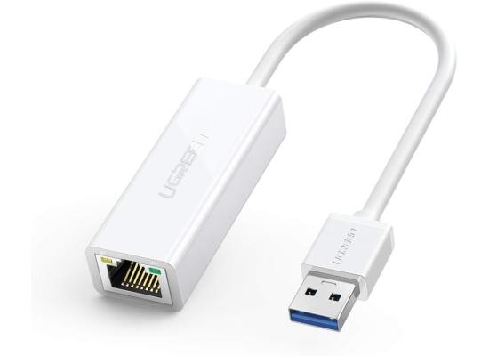 Ugreen USB 3.0 to RJ45 Gigabit Ethernet Adapter (Model 20255) – White